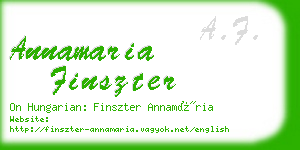 annamaria finszter business card